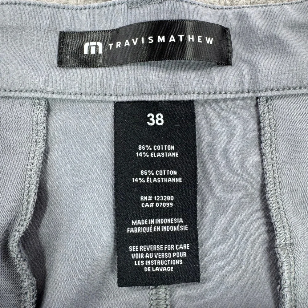 Travis Mathew Beck‎ Mens Grey Golf Shorts Size 38 Cotton Blend Stretch A42375